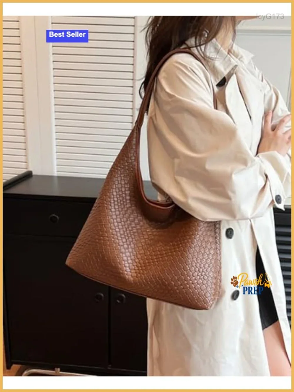 Woven Leather Hobo Tote Bag Large Capacity Shoulder Crossbody Purse Top-handle